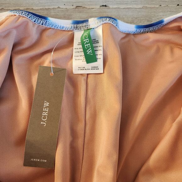 J. Crew Scoopneck One Piece Swimsuit in Blue Gingham Size 20 NWT - Picture 7 of 10